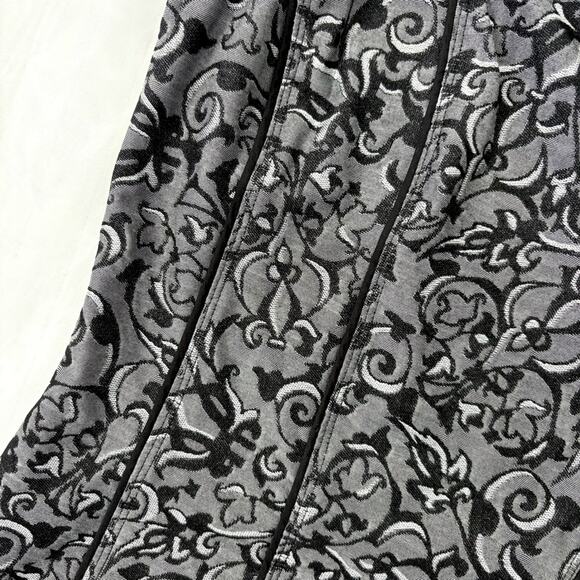 Brocade Corset-Style Tank Top Cami Victorian Goth Whimsigoth | Silver Black | M - Picture 3 of 4